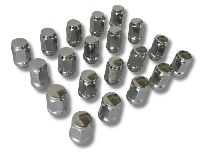 20x Wheel Nuts for AU / BA / BF / FG Ford Falcon - 1/2" - Chrome (19mm Socket)-Spoilers and Bodykits Australia