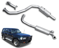 2.5" Exhaust System for 4.5L Petrol Toyota Landcruiser 80 Series Wagon FZJ80(1990 - 1998 )-Spoilers and Bodykits Australia