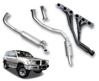 2.5" Exhaust System with Extractors for 4.5L 6Cyl Petrol Toyota Landcruiser 105 Series Wagon FZJ105(1998 - 2007 )-Spoilers and Bodykits Australia