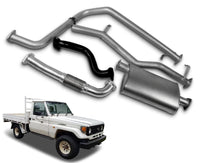 2.5" Stainless Steel Exhaust System for 4.2L Non-Turbo Diesel Toyota Landcruiser 75 Series Ute(01/1990 - 01/2002 )-Spoilers and Bodykits Australia