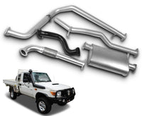 2.5" Stainless Steel Exhaust System for 4.2L Non-Turbo Diesel Toyota Landcruiser 79 Series Single Cab Ute - For Original Manifold(1999 Onwards )-Spoilers and Bodykits Australia