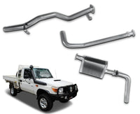 2.5" Stainless Steel Exhaust System for 4.2L Non-Turbo Diesel Toyota Landcruiser 79 Series Single Cab Ute(1999 Onwards )-Spoilers and Bodykits Australia