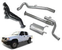 2.5" Stainless Steel Exhaust System with Extractors for 3.0L Naturally Aspirated Toyota Hilux LN167,(1997 - 02/2005 )-Spoilers and Bodykits Australia