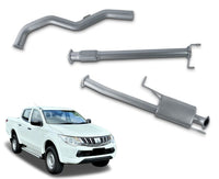 3" Stainless Steel DPF-Back Exhaust System for 2.4L MQ, MR Mitsubishi Triton Dual Cab(03/2015 - 2019 )-Spoilers and Bodykits Australia