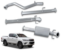 3" Stainless Steel DPF-Back Exhaust System for 2.8L Toyota Hilux GUN126R(2015 - 2019 )-Spoilers and Bodykits Australia