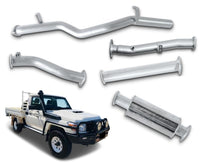 3" Stainless Steel DPF-Back Exhaust System for 4.5L V8 79 Series Toyota Landcruiser Single Cab Ute(2016 - 2019 )-Spoilers and Bodykits Australia
