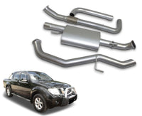 3" Stainless Steel Exhaust System for 2.5L Turbo Diesel Nissan Navara D40 Dual Cab Ute Series 4(09/2011 - 2015 )-Spoilers and Bodykits Australia