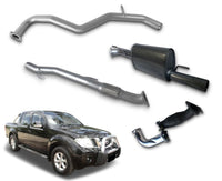 3" Stainless Steel Exhaust System for 3.0L TD V6 D40 Nissan Navara STX550 Dual Cab Ute with Cerachrome Dump Pipe(2010 - 2015 )-Spoilers and Bodykits Australia