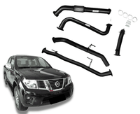 3" Turbo-Back Exhaust System for 2.5L Turbo Diesel D40 Nissan Navara Manual(2007 - 2015 )-Spoilers and Bodykits Australia
