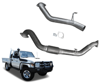 3" Turbo-Back Exhaust System for 4.5L V8 Turbo Diesel 79 Series Toyota Landcruiser Single Cab(2007 - 2017 )-Spoilers and Bodykits Australia