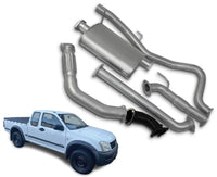 3" Turbo-Back Stainless Steel Exhaust System for 3.0L Turbo Diesel Direct Injection Holden Rodeo RA Extra Cab(11/2003 - 2008 )-Spoilers and Bodykits Australia