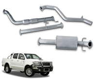 3" Turbo-Back Stainless Steel Exhaust System for 3.0L Turbo Diesel Toyota Hilux KUN26R(03/2005 - 2019 )-Spoilers and Bodykits Australia