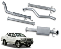 3" Turbo-Back Stainless Steel Exhaust System for 3.0L Turbo Diesel Toyota Hilux KUN26R(03/2005 - 2019 )-Spoilers and Bodykits Australia
