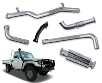 3" Turbo-Back Stainless Steel Exhaust System for 4.2L Turbo Diesel Toyota Landcruiser 79 Series Single Cab Ute(2002 - 2007 )-Spoilers and Bodykits Australia