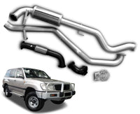 3" Turbo-Back Stainless Steel Exhaust System for 4.2L V6 Toyota Landcruiser 105 Series Wagon(1998 - 2007 )-Spoilers and Bodykits Australia