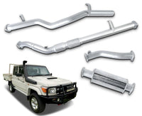 3" Turbo-Back Stainless Steel Exhaust System for 4.5L V8 Turbo Diesel Toyota Landcruiser 79 Series Dual Cab Ute(01/2012 - 01/2016 )-Spoilers and Bodykits Australia