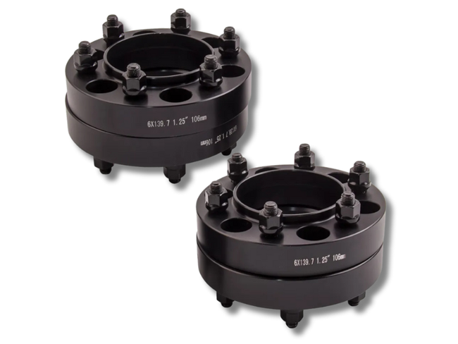 32mm Wheel Spacers x4 for Toyota - 6x139.7 12x1.5 Studs 106mm Hub Centric-Spoilers and Bodykits Australia