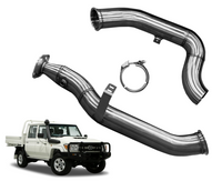 4" DPF-Back Stainless Steel Side Exit Exhaust System for 4.5L V8 79 Series Toyota Landcruiser Dual Cab(2017 Onwards )-Spoilers and Bodykits Australia