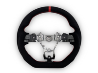 Alcantara Steering Wheel with Red Centre Line & Stitching for Subaru WRX STI / Levorg (2015 - 2021) - Spoilers and Bodykits Australia
