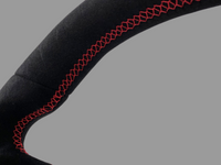 Alcantara Steering Wheel with Red Centre Line & Stitching for Subaru WRX STI / Levorg (2015 - 2021) - Spoilers and Bodykits Australia