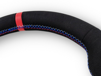 Alcantara Steering Wheel with Red/Blue Stitching for BMW M3 F80 / M4 F82 / F83 (2012 - 2019) - Spoilers and Bodykits Australia