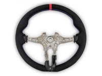 Alcantara Steering Wheel with Red/Blue Stitching for BMW M3 F80 / M4 F82 / F83 (2012 - 2019) - Spoilers and Bodykits Australia