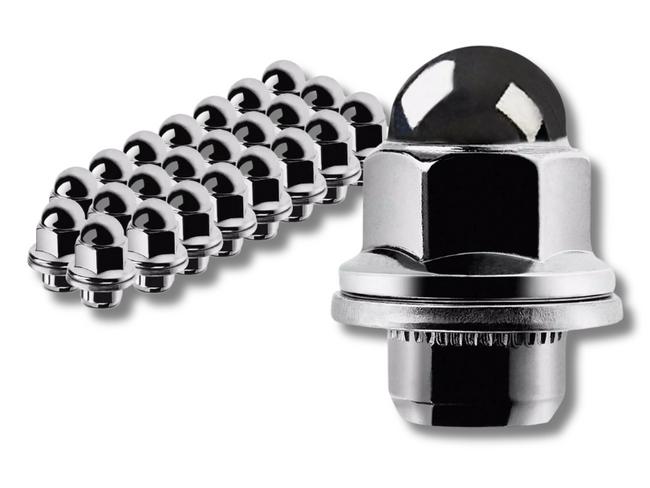 Alloy Wheel Nuts with Washers x24 for ML / MN / MQ / MR Mitsubishi Triton / Pajero / Challenger / Lancer-Spoilers and Bodykits Australia