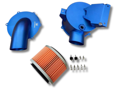 Aluminium High Flow Air Filter Box for GQ / GU Nissan Patrol ZD30 Turbo / V8 - Blue - Spoilers and Bodykits Australia