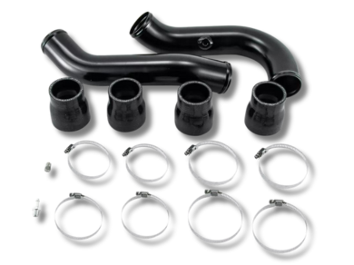 Aluminium & Silicon Intercooler Piping Kit for Isuzu D-MAX / MU-X 3.0L Turbo - Black (2017 - 2020) - Spoilers and Bodykits Australia