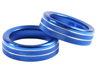 Audio Button Ring Trims for PX2 Ford Ranger - Alloy - Blue (2015 - 2018)-Spoilers and Bodykits Australia
