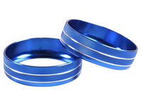 Audio Button Ring Trims for PX2 Ford Ranger - Alloy - Blue (2015 - 2018)-Spoilers and Bodykits Australia