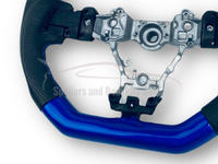 Blue Carbon Fibre & Leather Steering Wheel with Blue Stitching for Subaru WRX STI / Levorg (2015 - 2021) - Spoilers and Bodykits Australia
