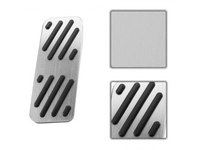 Brake & Accelerator Pedal Pad Covers for Jeep Cherokee - Silver (2014 - 2021)-Spoilers and Bodykits Australia