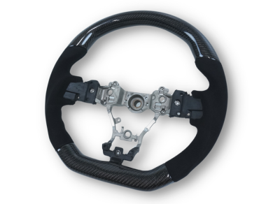 Carbon Fibre & Alcantara Steering Wheel with Black Stitching for Subaru WRX STI / Levorg (2015 - 2019) - Spoilers and Bodykits Australia
