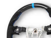 Carbon Fibre & Alcantara Steering Wheel with Blue Centre Line & Stitching for Subaru Impreza G3 / WRX STI / RX (2008 - 2013) - Spoilers and Bodykits Australia