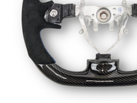 Carbon Fibre & Alcantara Steering Wheel with Blue Centre Line & Stitching for Subaru Impreza G3 / WRX STI / RX (2008 - 2013) - Spoilers and Bodykits Australia