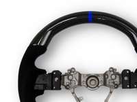 Carbon Fibre & Alcantara Steering Wheel with Blue Centre Line & Stitching for Subaru WRX STI / Levorg (2015 - 2021) - Spoilers and Bodykits Australia