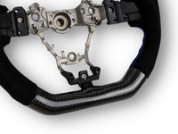 Carbon Fibre & Alcantara Steering Wheel with Blue Centre Line & Stitching for Subaru WRX STI / Levorg (2015 - 2021) - Spoilers and Bodykits Australia