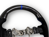 Carbon Fibre & Alcantara Steering Wheel with Blue Centre Line & Stitching for Subaru WRX STI / Levorg (2015 - 2021) - Spoilers and Bodykits Australia