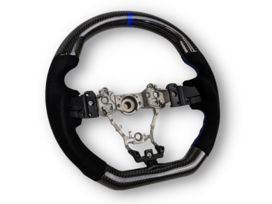 Carbon Fibre & Alcantara Steering Wheel with Blue Centre Line & Stitching for Subaru WRX STI / Levorg (2015 - 2021) - Spoilers and Bodykits Australia