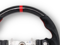 Carbon Fibre & Alcantara Steering Wheel with Red Centre Line & Stitching for Subaru Impreza G3 / WRX STI / RX (2008 - 2013) - Spoilers and Bodykits Australia