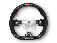 Carbon Fibre & Alcantara Steering Wheel with Red Centre Line & Stitching for Subaru Impreza G3 / WRX STI / RX (2008 - 2013) - Spoilers and Bodykits Australia