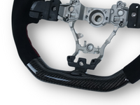 Carbon Fibre & Alcantara Steering Wheel with Red Centre Line & Stitching for Subaru WRX STI / Levorg (2015 - 2021) - Spoilers and Bodykits Australia