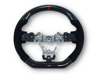 Carbon Fibre & Alcantara Steering Wheel with Red Centre Line & Stitching for Subaru WRX STI / Levorg (2015 - 2021) - Spoilers and Bodykits Australia