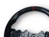 Carbon Fibre & Alcantara Steering Wheel with Red Centre Line & Stitching for Subaru WRX STI / Levorg (2015 - 2021) - Spoilers and Bodykits Australia