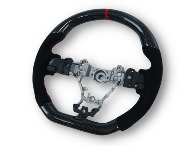 Carbon Fibre & Alcantara Steering Wheel with Red Centre Line & Stitching for Subaru WRX STI / Levorg (2015 - 2021) - Spoilers and Bodykits Australia