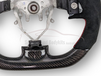 Carbon Fibre & Alcantara Steering Wheel with Red Stitching for Subaru Impreza G3 / WRX STI / RX (2008 - 2013) - Spoilers and Bodykits Australia