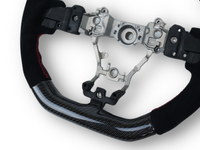 Carbon Fibre & Alcantara Steering Wheel with Red Stitching for Subaru WRX STI / Levorg (2015 - 2021) - Spoilers and Bodykits Australia