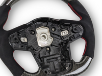 Carbon Fibre & Alcantara Steering Wheel with Red Stitching for Toyota Supra MK5 GR A90 / A91 GT / GTS (2019 - 2024) - Spoilers and Bodykits Australia