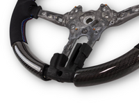Carbon Fibre & Alcantara Steering Wheel with Red/Blue Stitching for BMW M3 F80 / M4 F82 / F83 (2012 - 2019) - Spoilers and Bodykits Australia